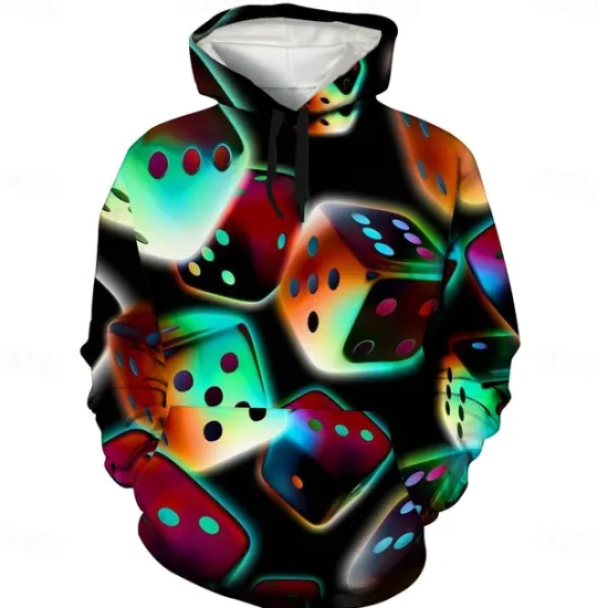 Discount OUKU Men's Graphic Hoodie Hoodies Sweatshirt Cool Long Sleeve Hooded Green / Red Dark Purple / Light Purple Fall Winter Designer