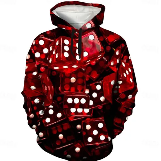Discount OUKU Men's Graphic Hoodie Hoodies Sweatshirt Cool Long Sleeve Hooded Green / Red Dark Purple / Light Purple Fall Winter Designer