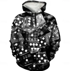Discount OUKU Men's Graphic Hoodie Hoodies Sweatshirt Cool Long Sleeve Hooded Green / Red Dark Purple / Light Purple Fall Winter Designer