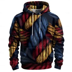 New OUKU Men's Graphic Hoodie Hoodies Sweatshirt Vacation Daily Long Sleeve Hooded Vacation Sports Outdoor Going out Printing Winter Spring & Fall Designer Black