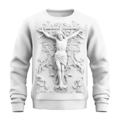 Discount OUKU Men's Graphic Jesus Faith Sweatshirts Golf Pullover Sweatshirt Long Sleeve Sweatshirt Crew Neck Fashion Daily Casual 3D Print Vacation Holiday Going out Print Spring & Fall