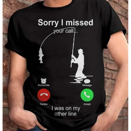 New OUKU Men's Graphic Letter I'm Sorry I Missed Your Call, I Was On My Other Line T Shirt Casual Style 100% Cotton Short Sleeve Graphic Shirt Wine Heather Gray Black Comfortable Tee Vacation Casual Fashion
