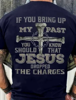 Outlet OUKU Men's Graphic Letter Jesus T Shirt Tee 100% Cotton Short Sleeve Graphic Shirt Wine Black White Comfortable Tee Vacation Daily Wear Fashion Designer Clothing