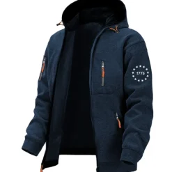 Hot OUKU Men's Graphic Letter Long Sleeve Sweatshirts Hooded Streetwear Designer Sports & Outdoor Casual Spring & Fall Navy Blue Dark Gray Gray Clothing Apparel Designer S M L XL XXL 3XL