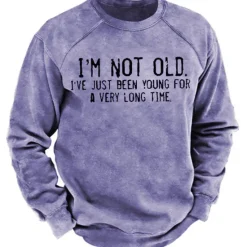 Hot OUKU Men's Graphic Letter Sweatshirt Pullover Long Sleeve Sweatshirt Crew Neck Vintage Designer Retro 3D Print Sports & Outdoor Casual Daily Print Spring & Summer