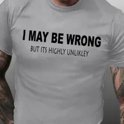 Best OUKU Men's Graphic Letter T Shirt Casual Style 100% Cotton Short Sleeve Graphic Shirt Black Red Burgundy Comfortable Tee Vacation Casual Fashion Designer Clothing