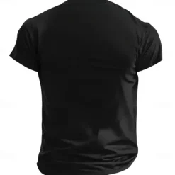 Best OUKU Men's Graphic Letter T Shirt Casual Style 100% Cotton Short Sleeve Graphic Shirt Black Red Burgundy Comfortable Tee Vacation Casual Fashion Designer Clothing