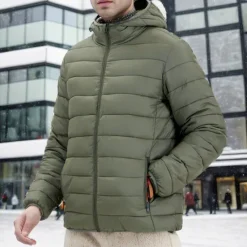 Hot OUKU Men's Graphic National Flag Coat Parka Casual Daily Holiday Going out Print Fall & Winter Hooded Long Sleeve Black Army Green Dark Blue