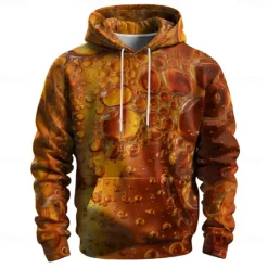 New OUKU Men's Graphic Oktoberfest Beer Hoodie Hoodies Sweatshirt Vacation Daily Long Sleeve Hooded Vacation Sports Outdoor Going out Printing Winter Spring & Fall Designer Yellow