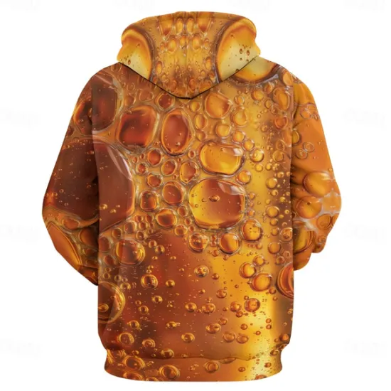 New OUKU Men's Graphic Oktoberfest Beer Hoodie Hoodies Sweatshirt Vacation Daily Long Sleeve Hooded Vacation Sports Outdoor Going out Printing Winter Spring & Fall Designer Yellow