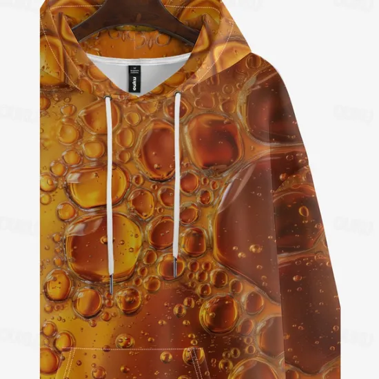 New OUKU Men's Graphic Oktoberfest Beer Hoodie Hoodies Sweatshirt Vacation Daily Long Sleeve Hooded Vacation Sports Outdoor Going out Printing Winter Spring & Fall Designer Yellow