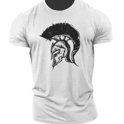 OUKU Men's Graphic Prints Armor T Shirt Graphic Tee Cotton Short Sleeve Graphic Shirt White Navy Blue Army Green Comfortable Tee Outdoor Street Fashion Designer Clothing
