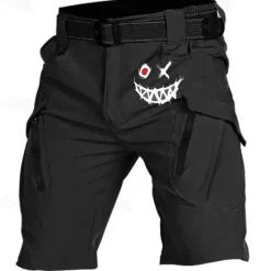 OUKU Men's Graphic Prints Cargo Shorts Mid Waist Sports Fashion Streetwear Sports Outdoor Casual Daily Drawstring Side Pockets Elastic Waist Designer Clothing Apparel