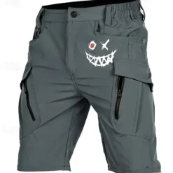 OUKU Men's Graphic Prints Cargo Shorts Mid Waist Sports Fashion Streetwear Sports Outdoor Casual Daily Drawstring Side Pockets Elastic Waist Designer Clothing Apparel