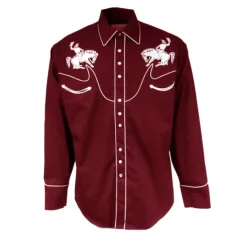 Clearance OUKU Men's Graphic Prints Cowboy Shirt Western Shirt Cowboy Shirt Long Sleeve Sports Fashion Streetwear Outdoor Daily Fall & Winter Turndown Print Button-Down Black Red Blue Green