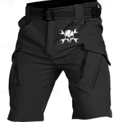 Outlet OUKU Men's Graphic Prints Halloween Costumes Cargo Shorts Work Shorts Mid Waist Streetwear Novelty Casual Daily Going out Side Pockets Elastic Waist Drawstring Designer Clothing Apparel