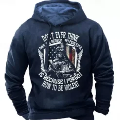 Sale OUKU Men's Graphic Prints National Flag Hoodie Hoodies Sweatshirt Streetwear Designer Long Sleeve Hooded Daily Sports Black Navy Blue Print Spring & Fall Designer