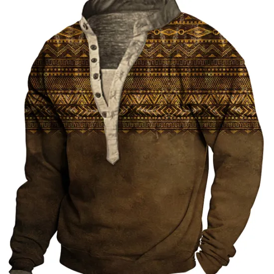 OUKU Men's Graphic Prints Sweatshirt Pullover Long Sleeve Sweatshirt V Neck Vintage Designer Basic 3D Print Casual Streetwear Print Spring Fall Winter