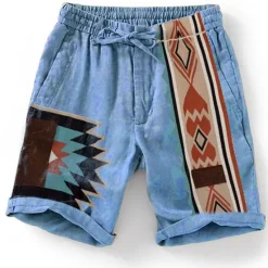 OUKU Men's Graphic Shorts Summer Shorts Beach Shorts Mid Waist Streetwear Hawaiian Designer Casual Daily Holiday Elastic Waist 3D Print Drawstring Designer Clothing Apparel