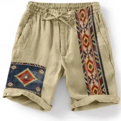 Sale OUKU Men's Graphic Shorts Summer Shorts Beach Shorts Mid Waist Designer Ethnic Style Casual Daily Holiday Drawstring Elastic Waist 3D Print Designer Clothing Apparel