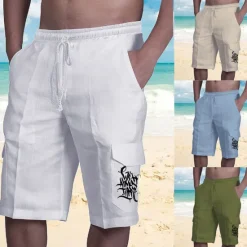 Sale OUKU Men's Graphic Shorts Summer Shorts Baggy Shorts Mid Waist Streetwear Designer Casual Daily Holiday Elastic Waist Drawstring Print Designer Clothing Apparel