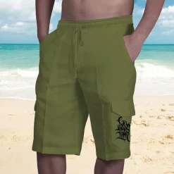 Sale OUKU Men's Graphic Shorts Summer Shorts Baggy Shorts Mid Waist Streetwear Designer Casual Daily Holiday Elastic Waist Drawstring Print Designer Clothing Apparel
