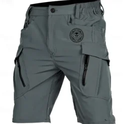 OUKU Men's Graphic Skull Geometric Pattern Cargo Shorts Mid Waist Sports Fashion Designer Outdoor Sports Outdoor Casual 6 Pocket Designer Clothing Apparel