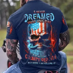 Discount OUKU Men's Graphic Skull Hand T Shirt Tee Distressed T Shirt Short Sleeve T shirt 3D Print Crew Neck Shirt Vintage Fashion Designer Outdoor Casual Daily 1 2 3 Spring & Summer Clothing Apparel S M L XL 2XL