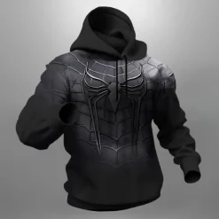 New OUKU Men's Graphic Spider Hoodie Hoodies Sweatshirt Fashion Daily Long Sleeve Hooded Vacation Sports Outdoor Holiday Black Grey Black Print Front Pocket Spring & Fall Designer