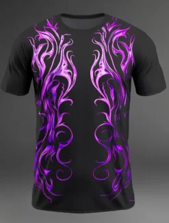 Hot OUKU Men's Graphic Totem T Shirt Short Sleeve T shirt 3D Print Crew Neck Shirt Daily Designer Casual Sports Outdoor Holiday Going out Red Blue Purple Spring & Summer Clothing Apparel S M L XL 2XL 3XL 4XL