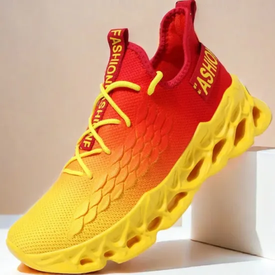 OUKU Men's Green Running Sneakers with Mesh Upper and Lightweight Design – Breathable, Comfortable Athletic Shoes for Sports, Workouts and Casual Wear