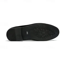 OUKU Men's Green Velvet Loafers with Gold Embroidery – Luxurious Slip-On Shoes for Formal Events and Weddings