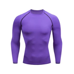 Sale OUKU Men's Gym Shirt Sports T-Shirt Crew Neck Long Sleeve Sports & Outdoor Fitness Gym Soft Plain Black White Activewear Fashion Sport