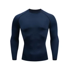 Sale OUKU Men's Gym Shirt Sports T-Shirt Crew Neck Long Sleeve Sports & Outdoor Fitness Gym Soft Plain Black White Activewear Fashion Sport
