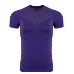 Best OUKU Men's Gym Shirt Sports T-Shirt Crew Neck Short Sleeve Sport Casual Daily Gym Quick dry Breathable Soft Color Block Black Yellow Activewear Fashion Basic