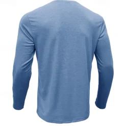 Outlet OUKU Men's Henley Shirt Tee Long Sleeve Shirt Plain Henley Casual Holiday Long Sleeve Button-Down Clothing Apparel Cotton Blend Fashion Designer Comfortable Essential