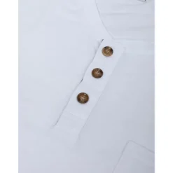 Outlet OUKU Men's Henley Shirt Tee Long Sleeve Shirt Plain Henley Casual Holiday Long Sleeve Button-Down Clothing Apparel Cotton Blend Fashion Designer Comfortable Essential