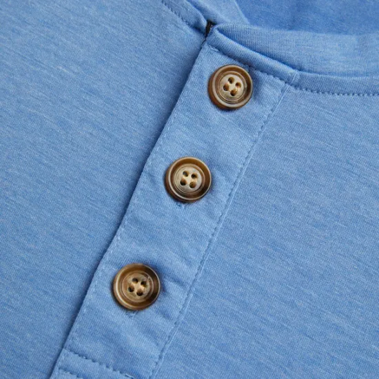 Clearance OUKU Men's Henley Shirt Tee Top Plain Henley Street Vacation Short Sleeve Button Pocket Clothing Apparel Fashion Designer Basic