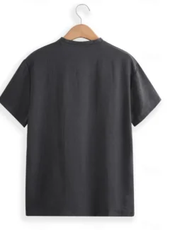 Discount OUKU Men's Henley Shirt Tee Top Plain Henley Street Vacation Short Sleeve Button-Down Clothing Apparel Designer Basic Modern Contemporary