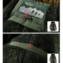 OUKU Men's Hiking Fleece Jacket Winter Jacket Thick Warm Hooded Parka Military Windbreaker Outdoor Detachable Cap Black Trench Coat Outerwear Hunting Ski Snowboard Camping Caving Army Green Khaki Blue