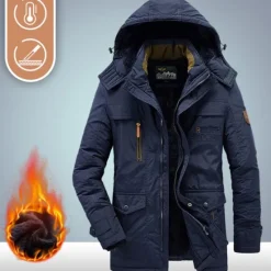Outlet OUKU Men's Hiking Fleece Jacket Winter Jacket Thick Warm Hooded Parka Military Windbreaker Outdoor Detachable Cap Black Trench Coat Outerwear Hunting Ski Snowboard Camping Caving Army Green Khaki Blue