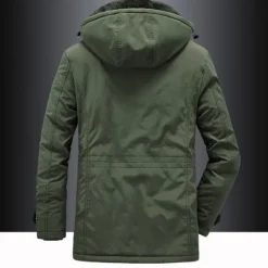 Outlet OUKU Men's Hiking Fleece Jacket Winter Jacket Thick Warm Hooded Parka Military Windbreaker Outdoor Detachable Cap Black Trench Coat Outerwear Hunting Ski Snowboard Camping Caving Army Green Khaki Blue
