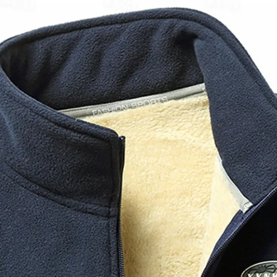 Best OUKU Men's Hiking Jacket Hiking Fleece Jacket Winter Outdoor Patchwork Thermal Warm Fleece Lining Fleece Jackets Full Zip Climbing Camping / Hiking / Caving Traveling Black Burgundy Green Dark Blue Grey