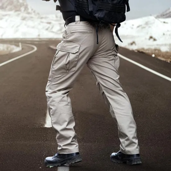 New OUKU Men's Hiking Pants Trousers Work Pants Tactical Cargo Pants Military Summer Spring Outdoor Ripstop Windproof Breathable Quick Dry Bottoms Elastic Waist Zipper Pocket Gray Green Black Climbing Camping