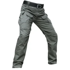 New OUKU Men's Hiking Pants Trousers Work Pants Tactical Cargo Pants Military Summer Spring Outdoor Ripstop Windproof Breathable Quick Dry Bottoms Elastic Waist Zipper Pocket Gray Green Black Climbing Camping