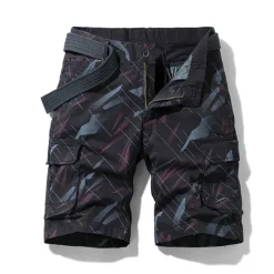 Clearance OUKU Men's Hiking Shorts Hiking Cargo Shorts Military Summer Outdoor 10" Regular Fit Ripstop Quick Dry Multi Pockets Breathable Cotton Knee Length Shorts Bottoms Red Dark Gray Khaki Black Dark Blue Work