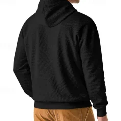 Sale OUKU Men's Hoodie Apricot Black Hooded Plain Jacquard Pocket Sports & Outdoor Daily Holiday Polyester Streetwear Basic Casual Summer Spring Clothing Apparel Hoodies Sweatshirts