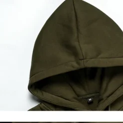 Outlet OUKU Men's Hoodie Army Green Coffee Hooded Color Block Camouflage Patchwork Pocket Sports & Outdoor Daily Holiday Streetwear Basic Casual Spring & Fall Clothing Apparel Hoodies Sweatshirts