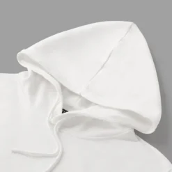 OUKU Men's Hoodie Black White Hooded Plain Sports & Outdoor Daily Holiday Cotton Streetwear Cool Casual Spring & Fall Clothing Apparel Hoodies Sweatshirts Long Sleeve