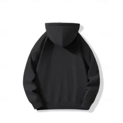 Sale OUKU Men's Hoodie Black White Navy Blue Hooded Plain Pocket Christmas Gifts Work Sports & Outdoor Active Cool Basic Fall Winter Clothing Apparel Hoodies Sweatshirts Long Sleeve